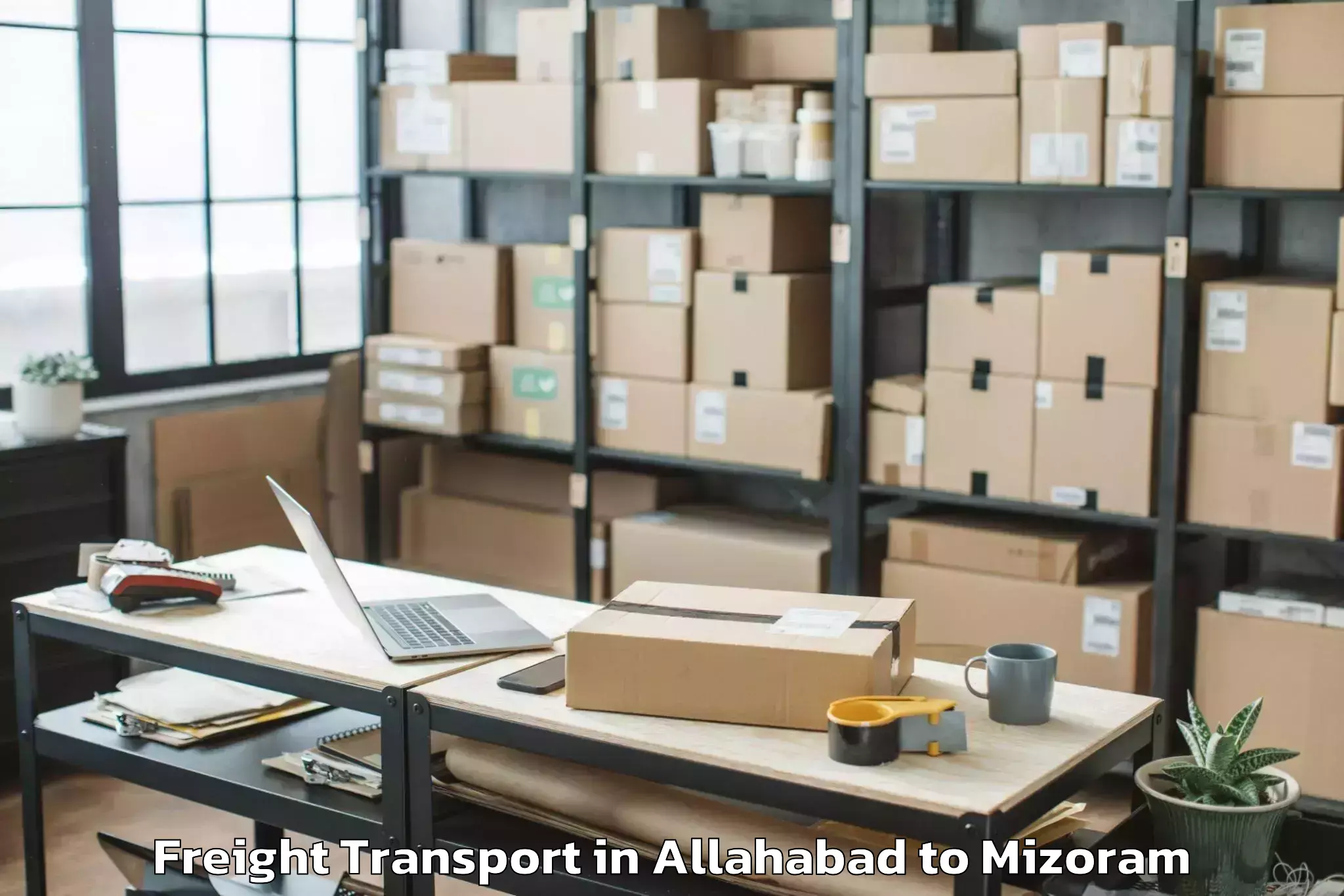 Book Allahabad to Lunglei Freight Transport Online